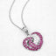 Pendentif en rubis véritable et saphirs blancs de 2,65 carats en argent sterling