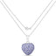 Pendentif en cœur en tanzanite véritable de 7,00 carats en argent sterling