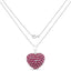 Pendentif cœur en rubis véritable de 8,58 carats en argent sterling