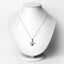0.92 Carat Genuine Blue Sapphire and White Zircon Pendant