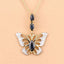 0.92 Carat Genuine Blue Sapphire and White Zircon Pendant