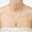 0.72 Carat Genuine Emerald & White Zircon Pendant in Sterling Silver