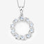 Pendentif en aigue-marine et topaze blanche de 1,10 carat en argent sterling