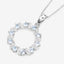 Pendentif en aigue-marine et topaze blanche de 1,10 carat en argent sterling