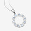 Pendentif en aigue-marine et topaze blanche de 1,10 carat en argent sterling