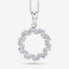 Pendentif en aigue-marine et topaze blanche de 1,10 carat en argent sterling