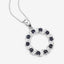 Colgante de Zafiro Azul de 1.30 Quilates y Topacio Blanco en Plata de Ley