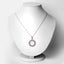 Pendentif en argent sterling de 1,30 carat en tourmaline rose et topaze blanche