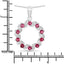 Pendentif en argent sterling de 1,30 carat en tourmaline rose et topaze blanche