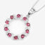Pendentif en argent sterling de 1,30 carat en tourmaline rose et topaze blanche