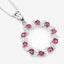 Pendentif en argent sterling de 1,30 carat en tourmaline rose et topaze blanche