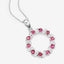 Pendentif en argent sterling de 1,30 carat en tourmaline rose et topaze blanche
