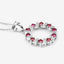 Pendentif en argent sterling de 1,30 carat en tourmaline rose et topaze blanche
