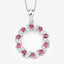 Pendentif en argent sterling de 1,30 carat en tourmaline rose et topaze blanche