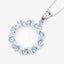1.30 Carat Swiss Blue Topaz & White Topaz Pendant in Sterling Silver