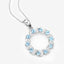 1.30 Carat Swiss Blue Topaz & White Topaz Pendant in Sterling Silver