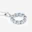 1.30 Carat Swiss Blue Topaz & White Topaz Pendant in Sterling Silver