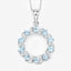 1.30 Carat Swiss Blue Topaz & White Topaz Pendant in Sterling Silver