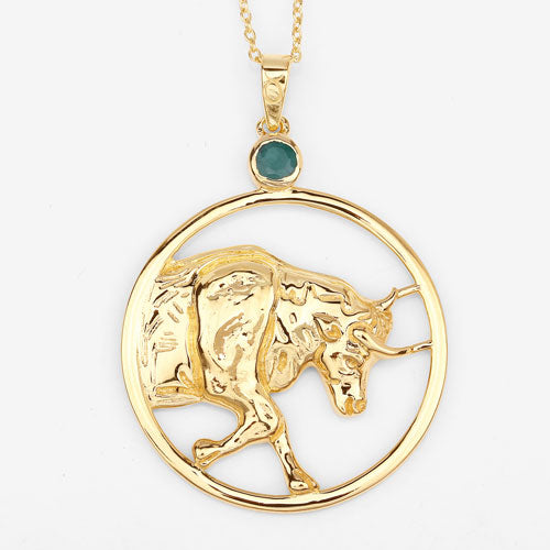 Pendentif en émeraude véritable de 0,23 carat en argent sterling .925