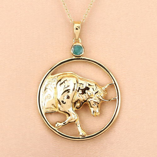 Pendentif en émeraude véritable de 0,23 carat en argent sterling .925