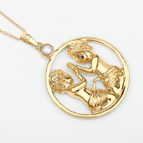 Pendentif en perle véritable de 0,45 carat en argent sterling .925