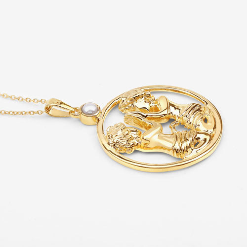 Pendentif en perle véritable de 0,45 carat en argent sterling .925