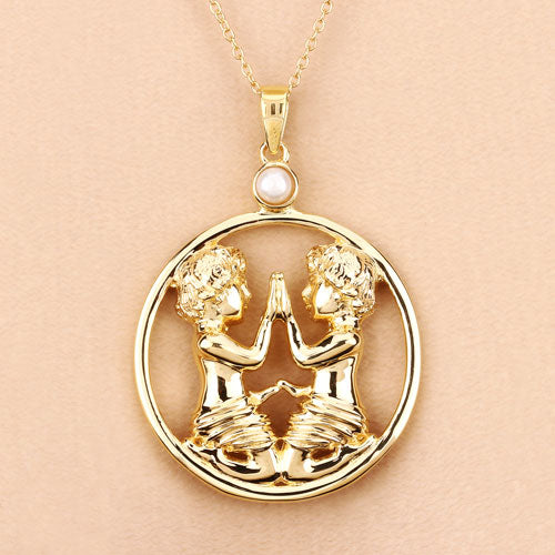 Pendentif en perle véritable de 0,45 carat en argent sterling .925