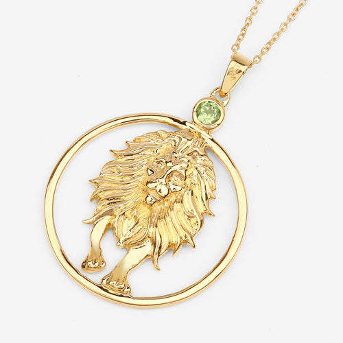 Pendentif en péridot véritable de 0,24 carat en argent sterling .925