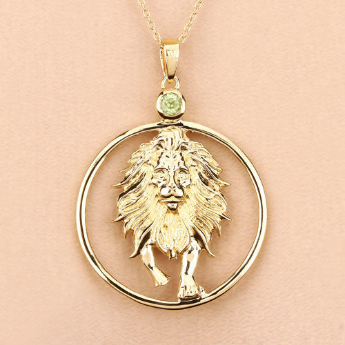 Pendentif en péridot véritable de 0,24 carat en argent sterling .925