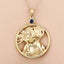 Pendentif en saphir bleu véritable de 0,27 carat en argent sterling