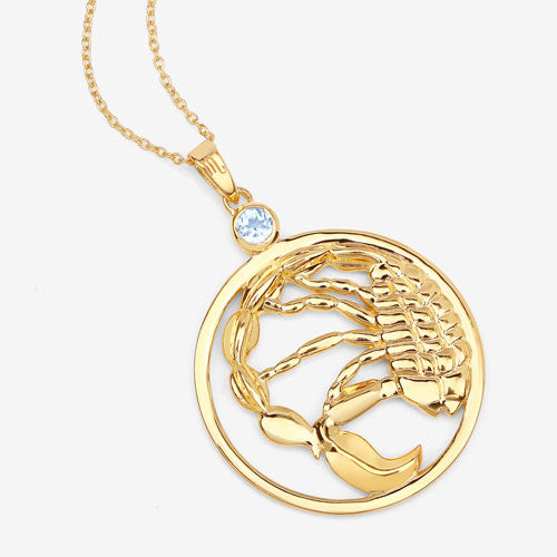 Pendentif en topaze bleue véritable de 0,32 carat en argent sterling