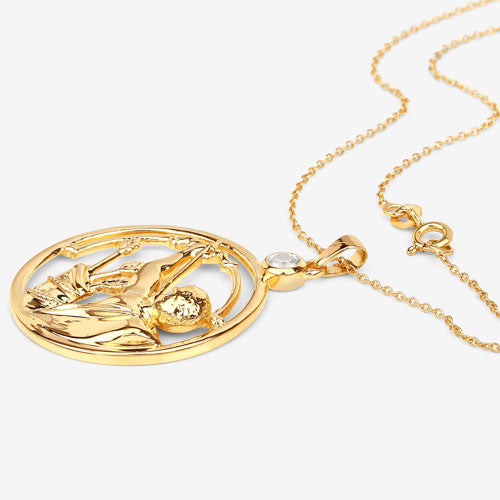Pendentif en zircon blanc véritable de 0,33 carat en argent sterling