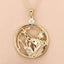 Pendentif en zircon blanc véritable de 0,33 carat en argent sterling