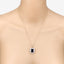 4.07 Carat Iolite and Diamond 14K Yellow Gold Pendant