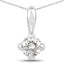 Pendentif en diamant cultivé en laboratoire de 0,33 carat en or blanc 14K