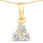 Pendentif en diamant cultivé en laboratoire de 0,33 carat en or jaune 14K