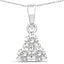 Colgante de Diamante Creado en Laboratorio de 0.51 Quilates en Oro Blanco de 14K