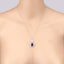 Pendentif en Tanzanite et Diamant Blanc de 5,54 Carats en Or Blanc 18K