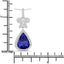 Pendentif en Tanzanite et Diamant Blanc de 5,54 Carats en Or Blanc 18K