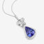 Pendentif en Tanzanite et Diamant Blanc de 5,54 Carats en Or Blanc 18K