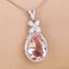 Colgante de Morganita y Diamante Blanco de 8.14 Quilates en Oro Rosa de 14K