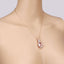 Colgante de Morganita y Diamante Blanco de 8.14 Quilates en Oro Rosa de 14K