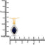 Colgante de Zafiro Azul y Diamante de 0.92 Quilates en Oro de 14K