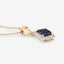 Colgante de Zafiro Azul y Diamante de 0.92 Quilates en Oro de 14K
