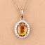 Colgante de Zafiro Amarillo y Diamante de 1.78 Quilates en Oro de 14K