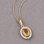 Colgante de Zafiro Amarillo y Diamante de 1.78 Quilates en Oro de 14K