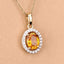 Colgante de Zafiro Amarillo y Diamante de 1.78 Quilates en Oro de 14K