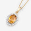 Colgante de Zafiro Amarillo y Diamante de 1.78 Quilates en Oro de 14K