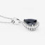 Pendentif en or blanc 14K avec saphir bleu de 2,09 carats et diamants