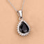 Pendentif en or blanc 14K avec saphir bleu de 2,09 carats et diamants